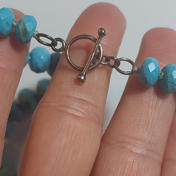 Sterling Silver and Howlite Necklace - Picture 4 of 8